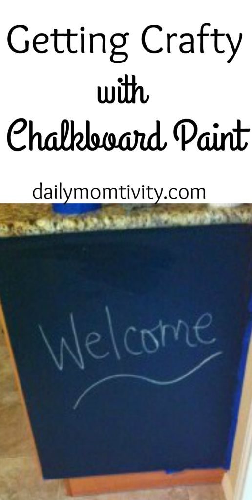 Chalk board paint is a quick fix to any wall or cabinet to have you chalkboard ready. 