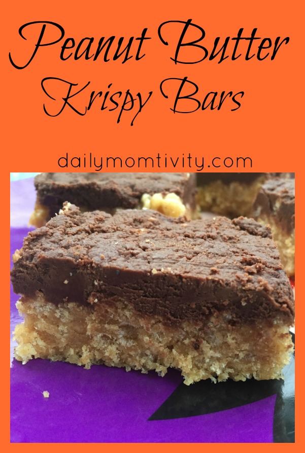 peanut butter krispy bars #dailymomtivity