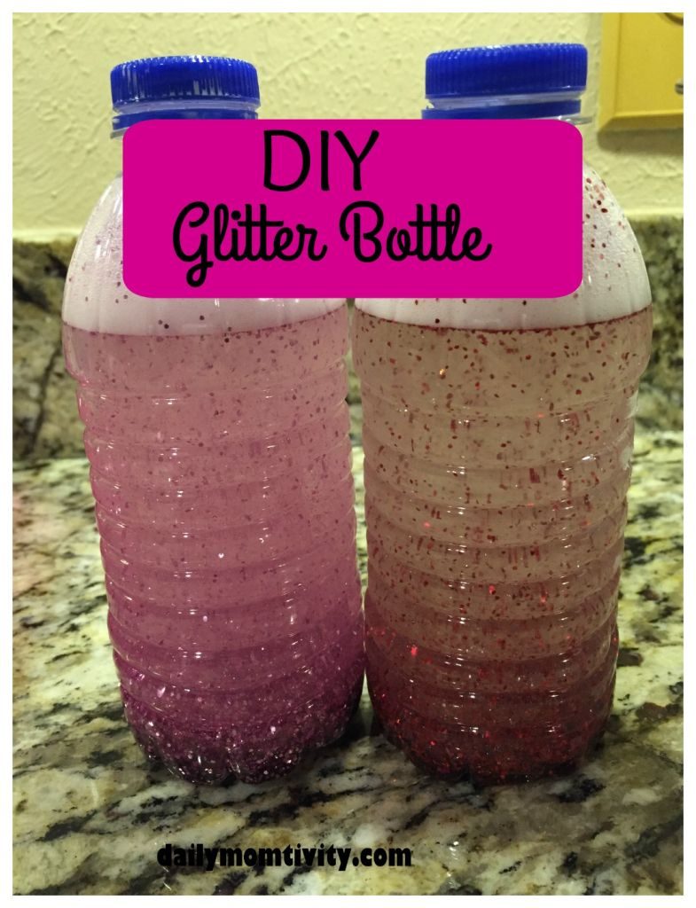 DIY glitter bottle for kids 