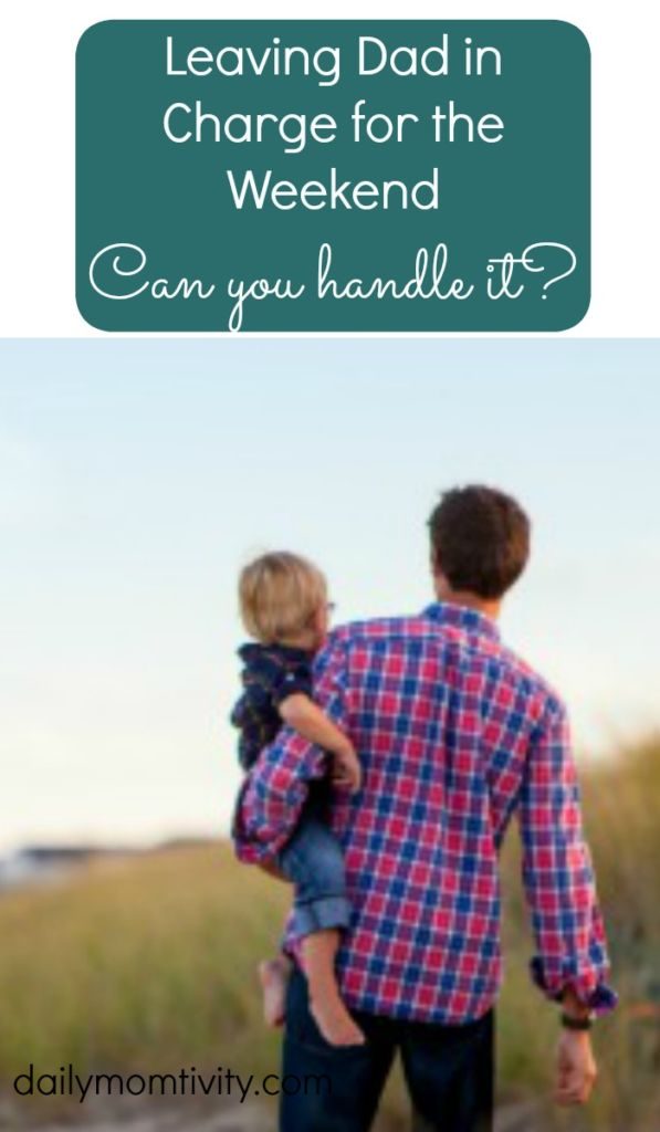 Give yourself a break and let your kids stay at home for the weekend with their dad. Can you handle it? https://dailymomtivity.com