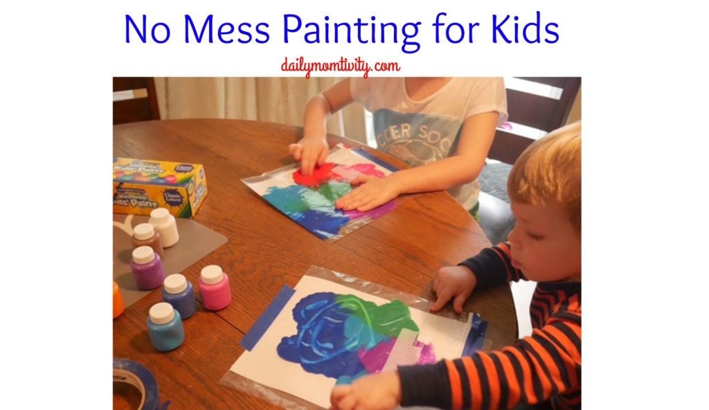 No Mess painting for kids is fun and easy for parents to put together!