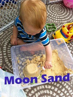 Moon sand is such a fun activity, Simple ingrediants to make and lots of fun will be had!
