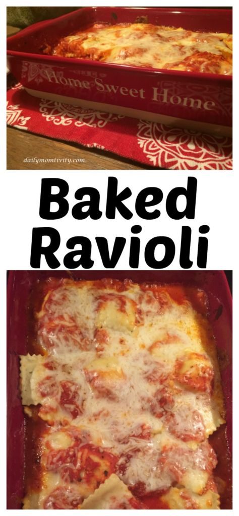 Baked ravioli is a family friendly recipe that is a crowd pleasure! https://dailymomtivity.com
