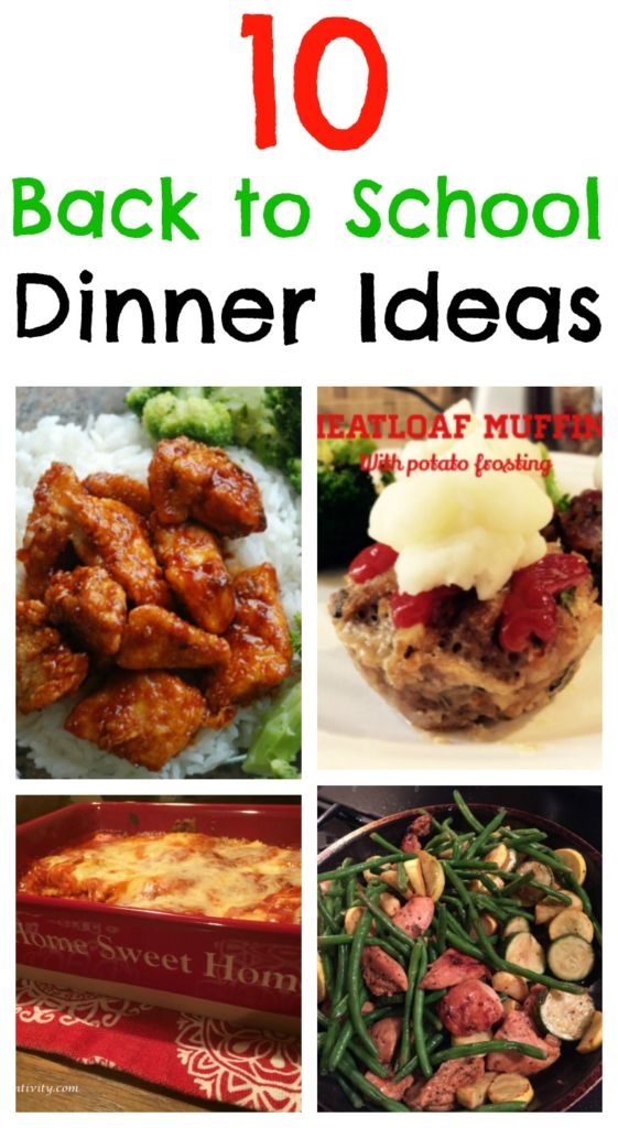 10 Back to School Dinner Ideas for your meal planning