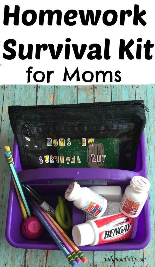 Be ready for all the hw coming your way with back to school with this easy DIY hw caddy and survial kit for Moms #BacktoSchool #PositivelyPrepared #ad