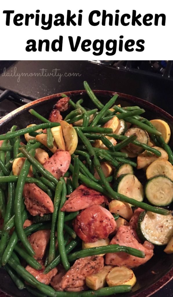 Teriyaki chicken and veggies makes a fast and kid friendly meal