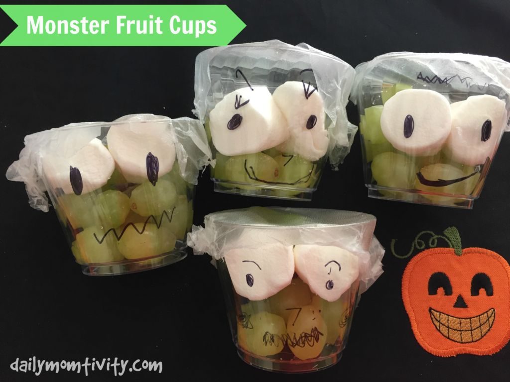 Monster Fruit Cups, the perfect healthy snack for kids this Halloween season