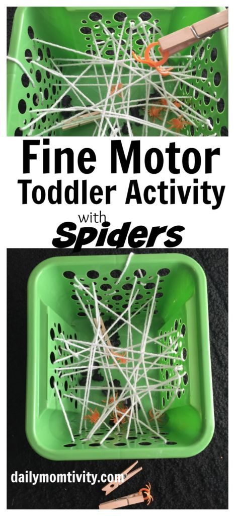 Fine Motor Spider Activity that is great for Toddlers or Preschoolers! It's easy to put together and fun! 