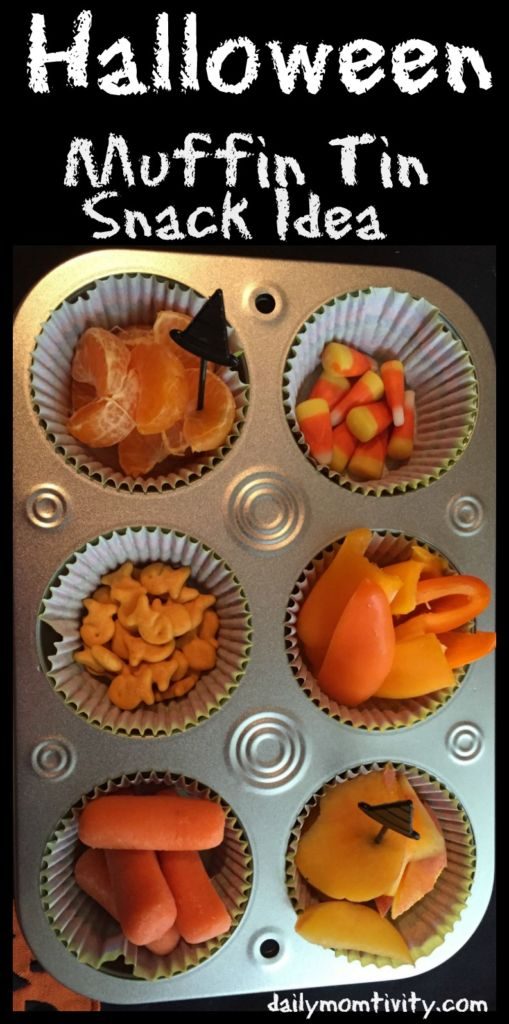 Halloween Muffin tin snack idea that kids will love!