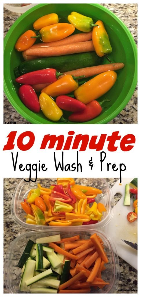In just 10 minutes you can wash and prep your veggies for the entire week. Super easy and gets them super clean! #MyWaytoVeg #ad