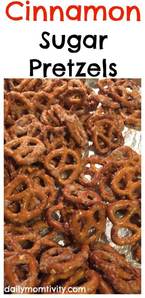 The perfect salty and sweet snack, cinnamon sugar pretzels