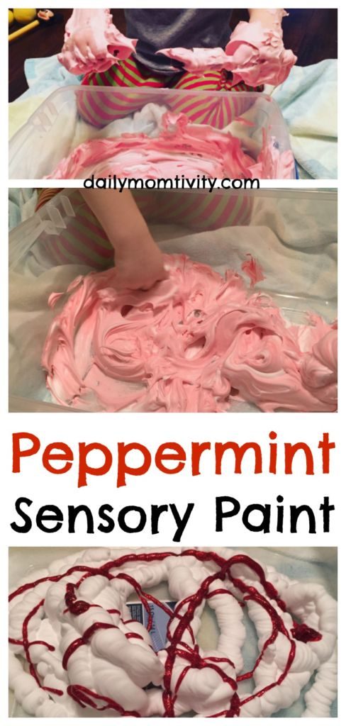 Peppermint Sensory Paint! So much fun for kids and smells great too. 