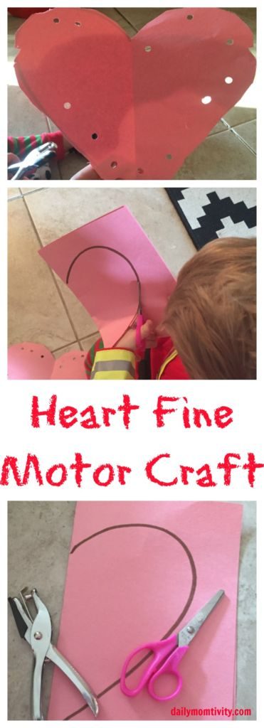 Fine motor craft for toddlers, cutting and hole punching practice 
