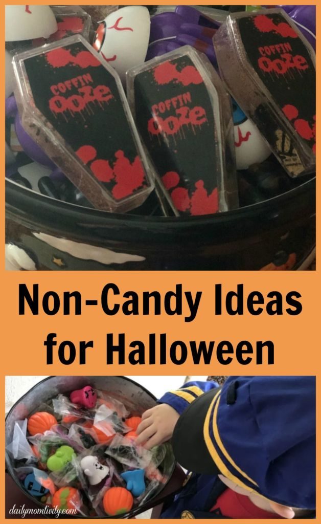 A great list of ideas of non-candy ideas for Halloween. Perfect for trunk or treat or to Halloween night!