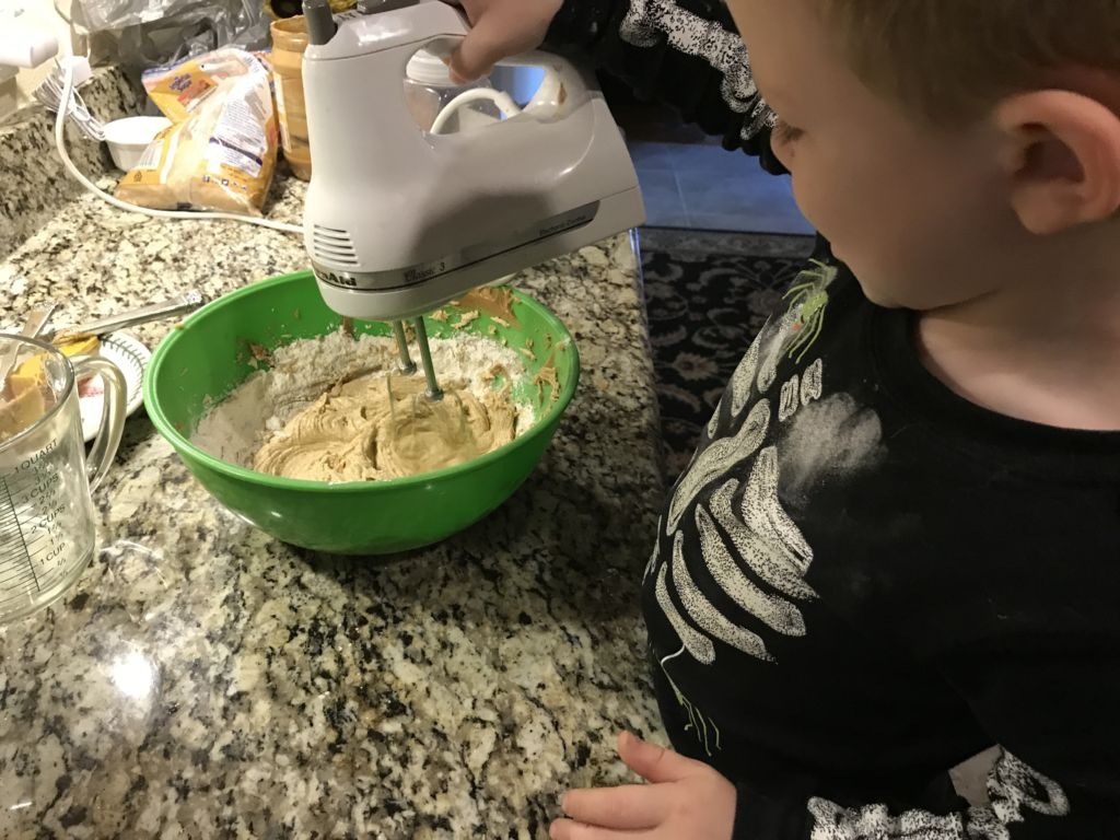 monster cookie making