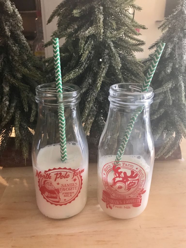 Holiday Party food milk bottles
