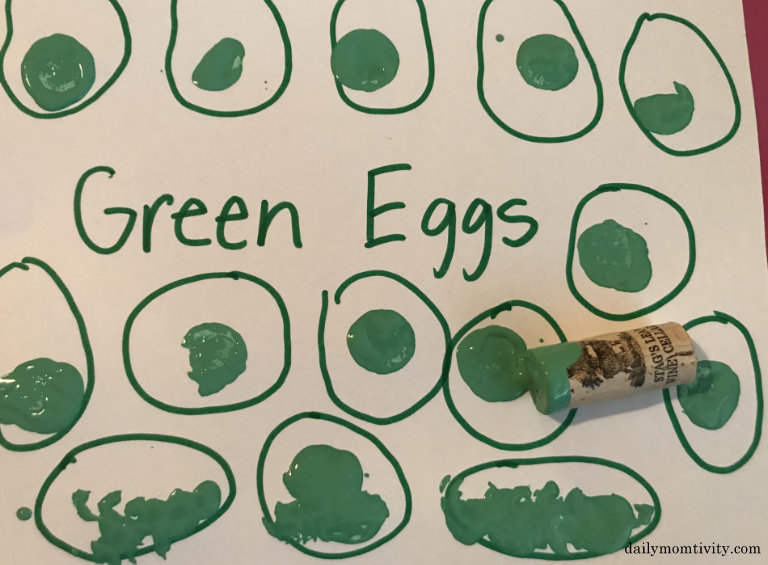A simple and fun snack to make to celebrate Dr. Seuss week with Green Eggs and Ham snack idea