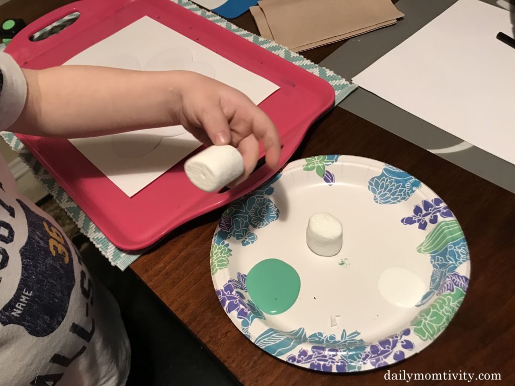 Marshmallow painting is not only a fun thing to do but it's also a great sensory activity!