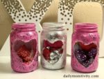 Looking for an easy DIY gift idea for Valentine's Day? Check out these painted mason jars