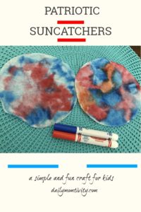 Patriotic Suncatcher craft for kids