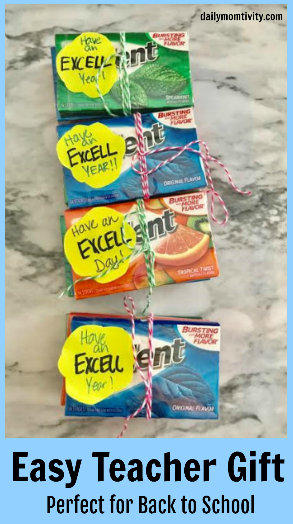 An easy gift idea using Trident Gum! Perfect for teachers for friends and great for Back to School time! 