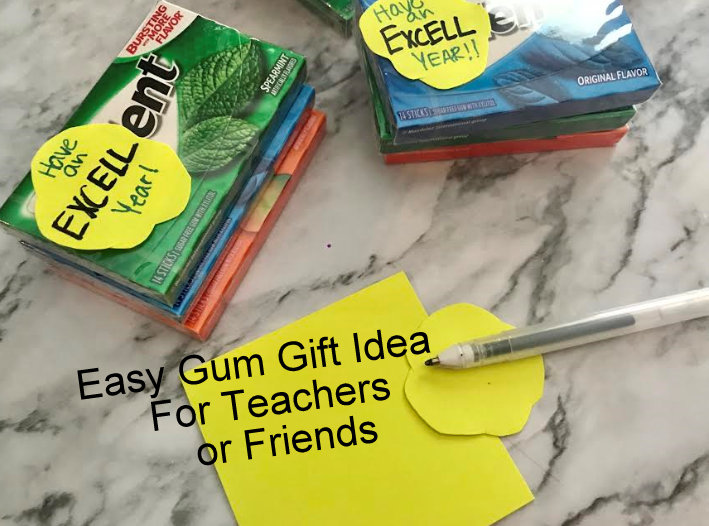 gum gift idea for teachers or friends using trident gum 