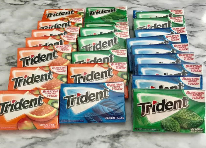 Gum Gift Idea using Trident Gum Perfect for Teachers or Friends