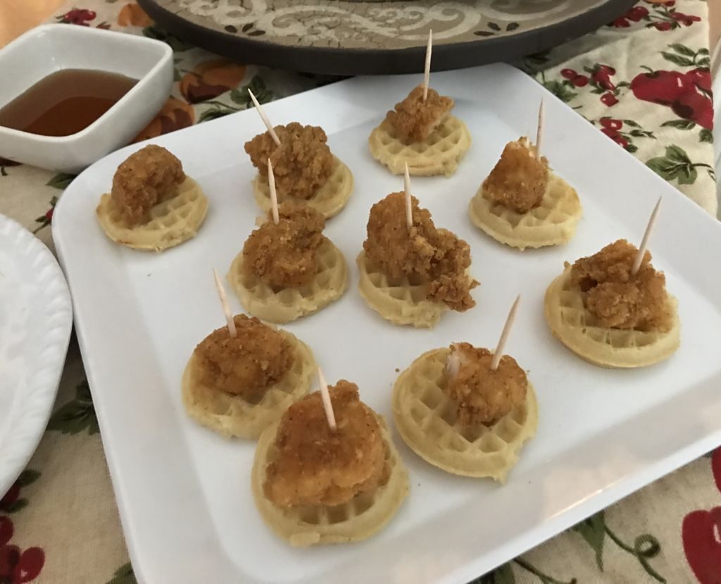 mini chicken and waffles