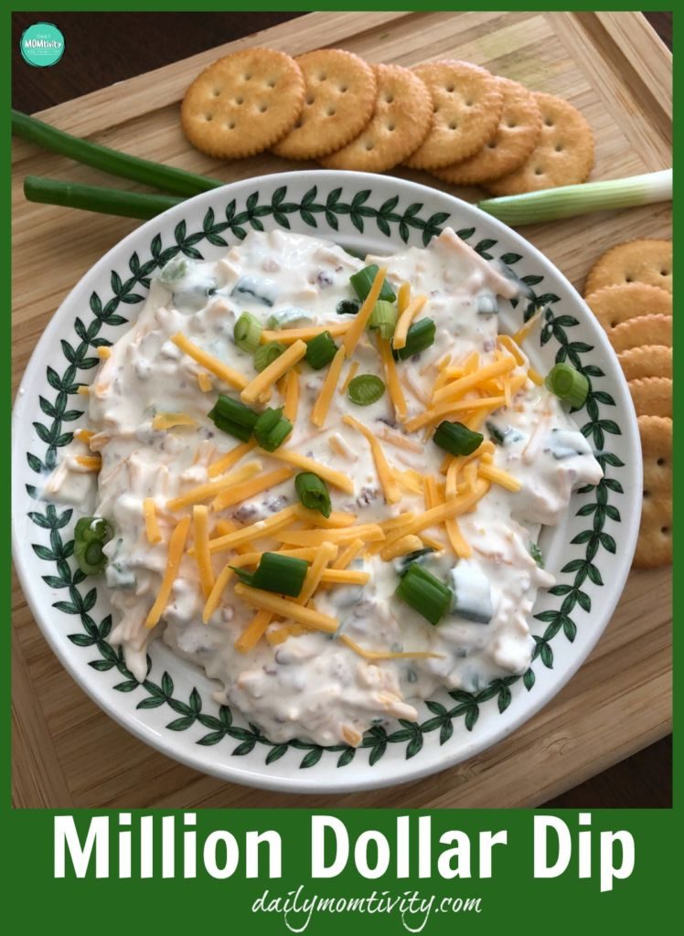Need a good dip for you next party? Make this million dollar dip! It's easy and so tasty!! 