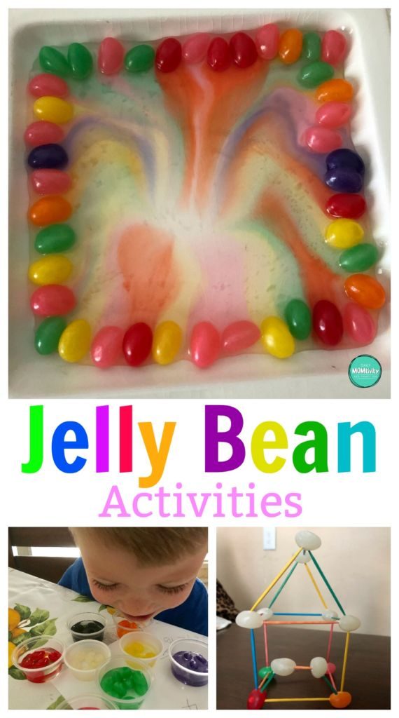 Want to have some fun this spring with your kids? Grab a bag, your kids, and try these jelly bean activities! 