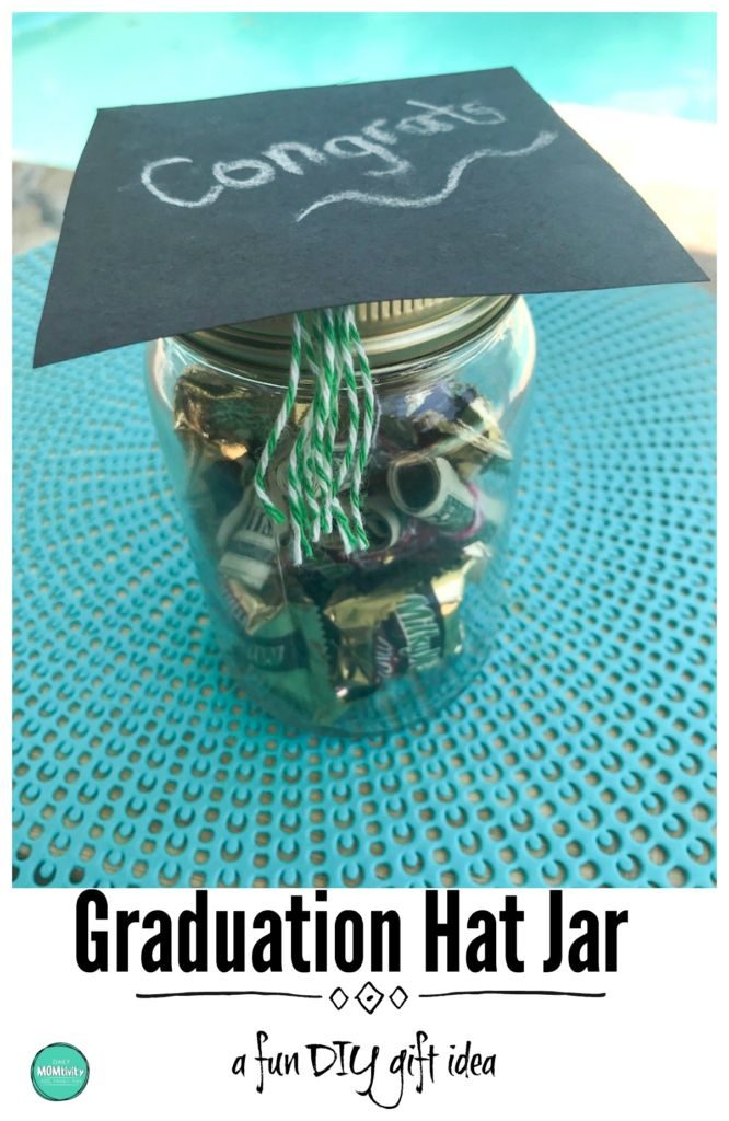 A fun and simple DIY graduation gift idea! graduation hat jar, graduation gift idea