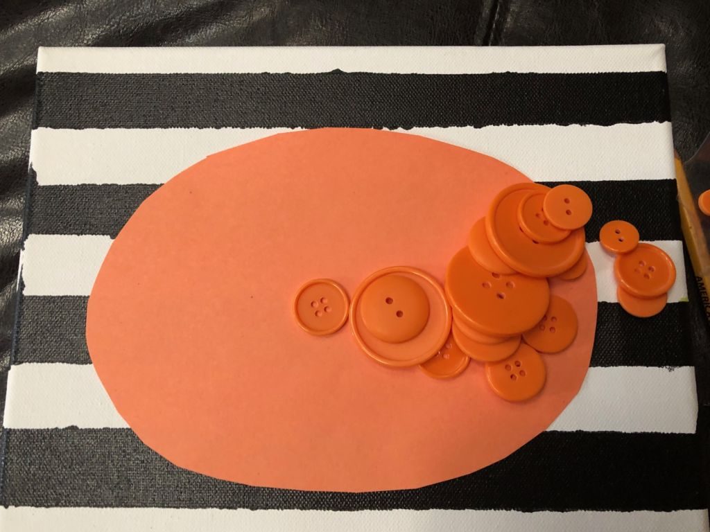 button pumpkin craft