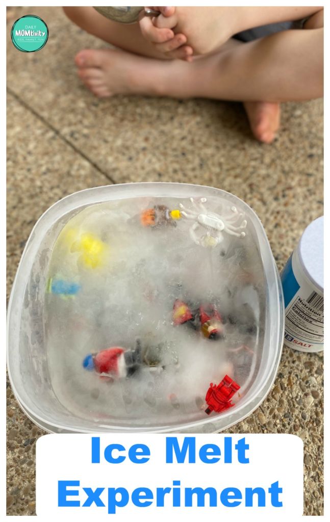 Ice Melt Experiment, A fun Science Activity for Kids to do and learn!