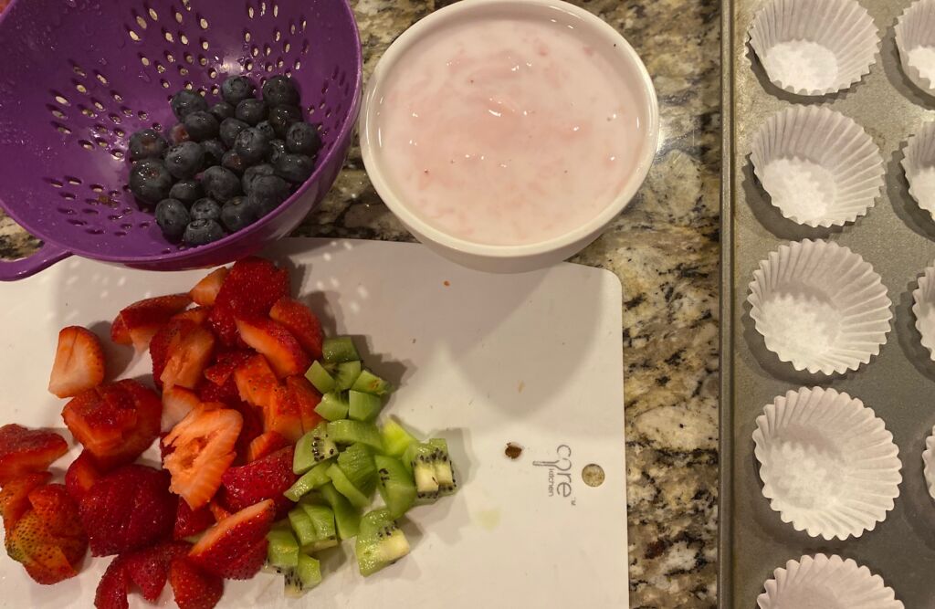 frozen yogurt fruit cups