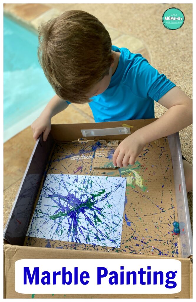 Marble Painting Idea for Kids. So easy and fun for lots of ages! 
