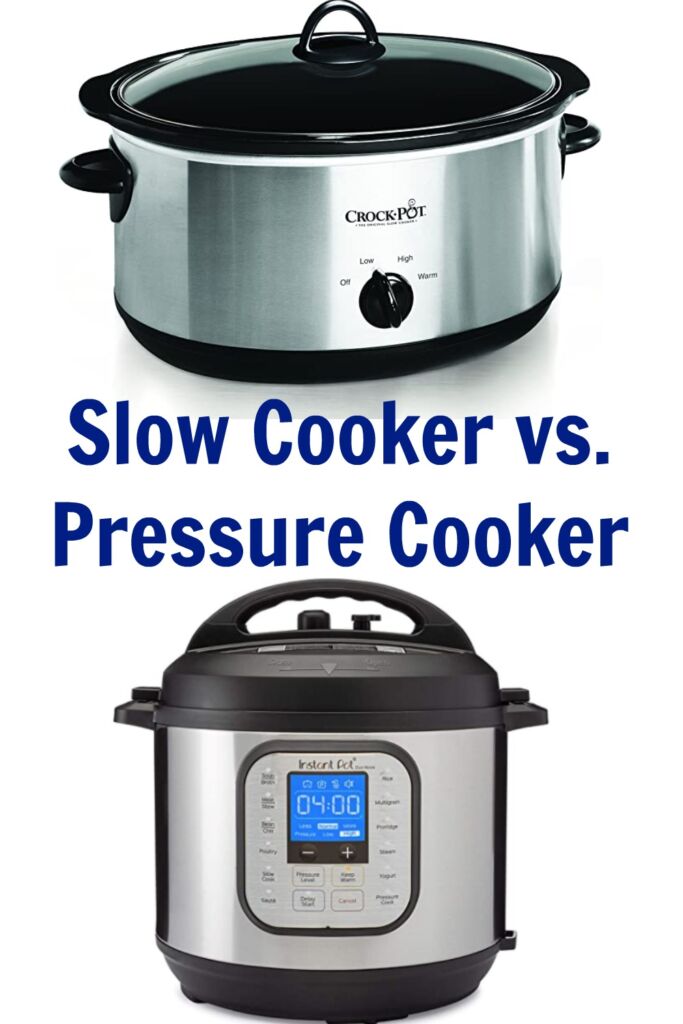 A slow cooker vs a pressure cooker- what is the difference and what can you cook in both